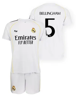 Produktbild von Real Madrid Conjunto Infantil 1a equipación 25-26 - Réplica Oficial Bellingham