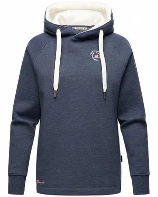 Produktbild von Marikoo Airii Damen Hoodie Kapuzensweatjacke Kapuzenjacke Sweater Dusty Blue Melange Gr. 36 - S
