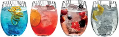 Produktbild von Riedel Mixing Tonic Vorteilsset 5515/90 Longdrink Gin Tonic und 4 EKM Living Trinkhalme aus Edelstahl