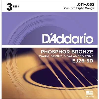 Image de D'Addario EJ26-3D Cordes pour guitare acoustique