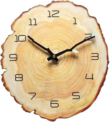 Immagine prodotto di Orologio da parete in legno da 16 pollici, orologio al quarzo creativo e silenzioso, decorativo