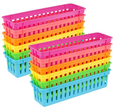 Immagine prodotto di Elzusha - Set di 24 contenitori in plastica - Organizer per penne - Colorati, ideali per l'aula scolastica e l'ufficio