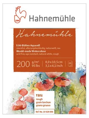 Produktbild von Hahnemühle Raues Aquarellpapier 8x10,5 cm