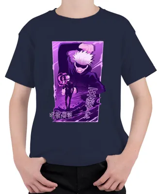 Productafbeelding van Gojo Satoru Jujutsu Kaisen, wit haar, anime-esthetiek, cadeau, uni kinder T-shirt, marineblauw, maat 140