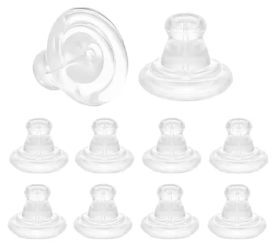 Imagen del producto de Tapas de silicona para pendientes, 10 unidades, transparentes, para pendientes