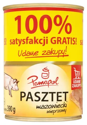 Produktbild von Pamapol Mazowiecki Schweinefleischpastete mit Milcheiweiß 390 g sterilisiert