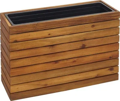 Produktbild von Gartenbehälter MCW-L21, erhöhter Blumengarten, quadratisch 41x63x23cm außen Acacia-Holz, braun, MVG-