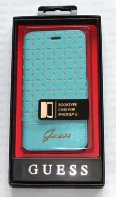 Produktbild von Book Case Guess Gianna iPhone 6 6S türkis Buchtasche Schutz Hülle Etui Cover