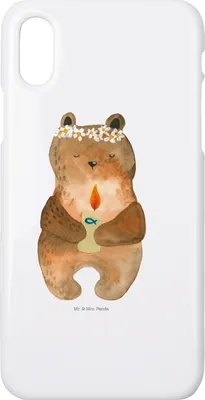 Produktbild von Mr. & Mrs. Panda Iphone 10 Handyhülle Bär Kommunion - Weiß - Geschenk, Handy Case, Taufkerze, X, Teddy, Katholisch, Hülle, Gottes Segen
