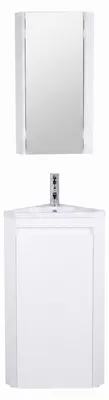 Immagine prodotto di Mobile lavabo angolare SORRENTO su gambe con rubinetto e mobiletto