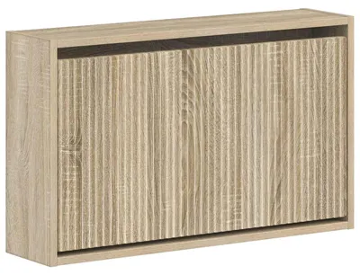 Image de Armoire à chaussures murale en chêne Sonoma, dimensions 71 x 17 x 43 cm
