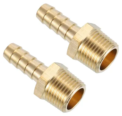 Productafbeelding van Messing Slangconnector 5/16" Barbx3/8" NPT Mannelijk - 2 stuks