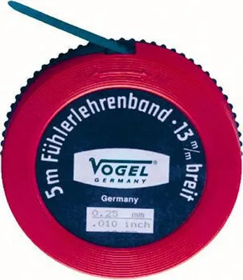 Immagine prodotto di Vogel Germany Fühlerlehrenband 5 m Messbereich 0,10 mm Federstahl Kunststoffdose