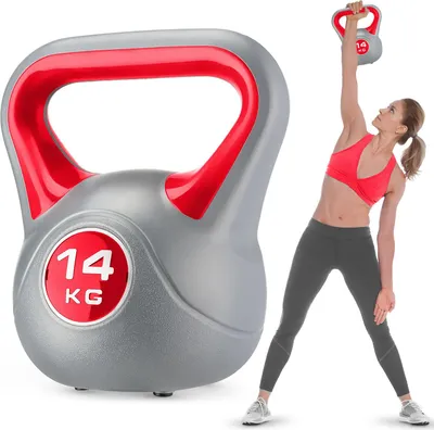 Produktbild von Gymtek® Kettlebell Hantel - 14kg Gewicht - Kugelhantel, Schwunghantel, Kugelgewicht für Home Gym, Fitness, Pilates, Krafttraining