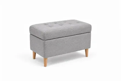 Zdjęcie produktu dla Pufa otwierana ze schowkiem przedpokój Jamnik 60x30x43 szary BS, Obraz wygenerowany przez AI