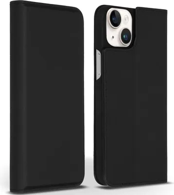 Image de Accezz Premium Leather Slim Bookcase pour l'Apple iPhone 14 Plus - Noir