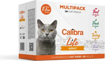 Produktbild von Calibra Cat Life Pouch Erwachsene Multipack 12X85Gr