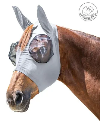 Obrázok produktu pre Waldhausen maska proti muškám PUCK Fly Mask Silver Grey Pony