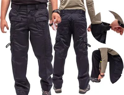 Obrázek produktu pro FIRI Vojenské taktické kalhoty s velkým obvodem pasu 106/122 cm, tmavě modré, XL