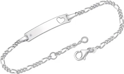 Produktbild von 925er Silber Armband mit 1 Diamanten (ca. 0,01 ct.) (Länge: 19cm)