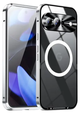 A product shot of a phone case with a phone inside, presented in a studio setting.