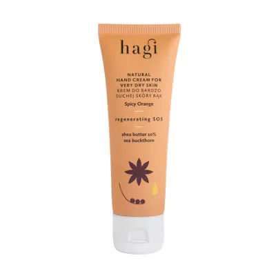 Produktbild von Hagi Spicy Orange Natural Hand Cream for Very Dry Skin with Sea Buckthorn Extract Shea Butter Organic Orange Water Panthenol Regenerating & Nourishing 50ml