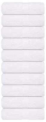 Immagine prodotto di Asciugamani in cotone, bianchi, confezione da 10, dimensioni 30 x 50 cm