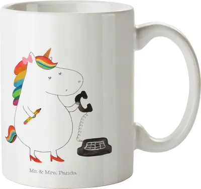Produktbild von Mr. & Mrs. Panda Plastikbecher Einhorn Sekretärin - Weiß - Geschenk, Schulkind Tasse, Unicorn, Büro, Trinklernbecher, Kinderbecher, Einhörner, Kindertasse, Pott