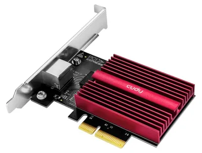 Produktbild von Cudy PE10G, Eingebaut, Kabelgebunden, PCI Express, Ethernet, 10000 Mbit/s, Rot