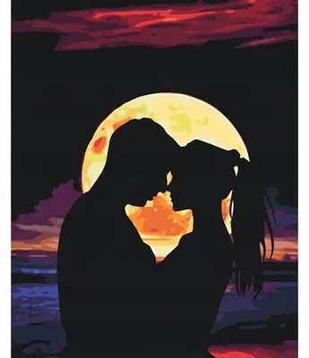 Image de MOSAÏQUE DIAMANTÉE "COUPLE AMOUREUX", 30x40 cm. Création artistique