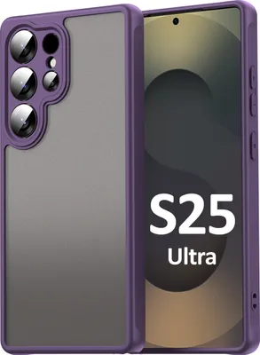 Produktbild von Handyhülle für Samsung Galaxy S25 Ultra Matt Stoßfest Schutzhülle Back cover in Lila
