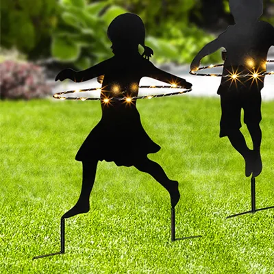 Produktbild von LED Solar - Gartenstecker Junge & Mädchen, sortiert