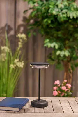 Produktbild von LED Solar Cocktaillampe Tischleuchte dimmbar USB-C IP44 Indoor Outdoor schwarz