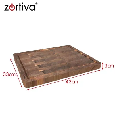 Zdjęcie produktu dla Deska do krojenia i serwowania z drewna akacji - 43 x 33 cm