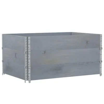 Produktbild von Pflanzkasten Grau 120x80 cm Massivholz Kiefer