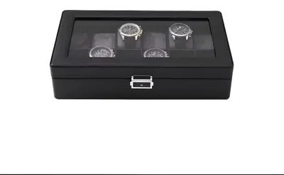 Zdjęcie produktu dla Organizer do przechowywania zegarków na 12 sztuk eleganckie pudełko z przegródkami i przezroczystą pokrywą