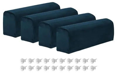 Image de 4 housses stretch pour accoudoirs de canapé - Protections pour accoudoirs en polyester