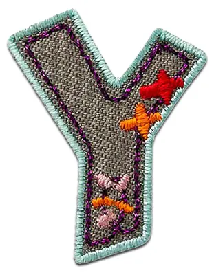 Produktbild von Buchstabe Y 2.7 x 3.3 cm: Alphabet Buchstabe Einzeln Auswählbar - Aufnäher, Bügelbild, Aufbügler, Applikationen, Patches, Flicken, Zum Aufbügeln