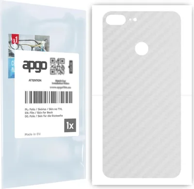 Produktbild von apgo Rückseite Schutzfolie für Honor 9 Lite -  Hinten Schutzfolie Carbon Transparent (durchsichtig), Rückseite Folie schützt vor Kratzern und Fingerabdrücken