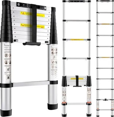 Produktbild von Teleskopleiter – Haushaltsleiter – Klappleiter – Schiebeleiter – Multifunktionsleiter – Maximale Tragkraft 170 kg