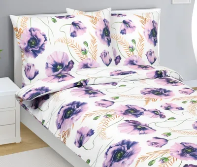 Produktbild von Baumwollbettwäsche - Lila, rosa, weiß - 140x200, 70x90