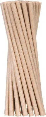 Produktbild von Papierstrohhalme braun/Kraftpapier 8/205 mm 500 Stück.