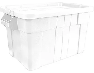 Productafbeelding van Opslagcontainers met deksel, wit, geschikt voor 2 x GN 1/1 (150 mm)