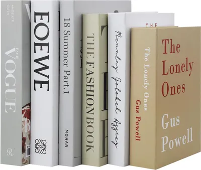Productafbeelding van Decoratieve Boeken Set van 6 - Kunstzinnige Engelse Letterdruk