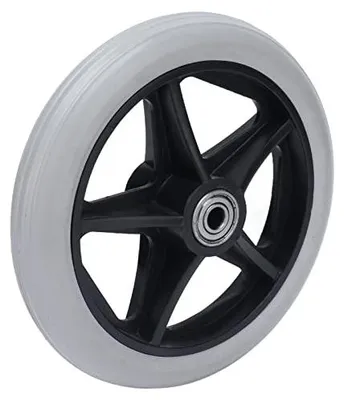 6 Zoll Vollgummirad PU für Rollstuhl und Rollator, 5-Loch Nabe