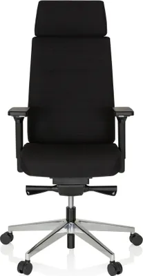 Zdjęcie produktu dla hjh OFFICE Profesjonalne krzesło biurowe MOVE-TEC PRO 3D. Ergonomiczne krzesło do biurka z podłokietnikami (regulowanymi na wysokość). Materiał: tkanina, kolor: czarny. Krzesło obrotowe do biura i domu