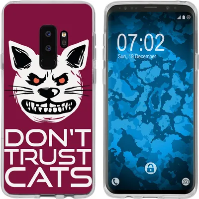 Produktbild von PhoneNatic Case kompatibel mit Samsung Galaxy S9 Plus Silikon-Hülle Crazy Animals Katze M1