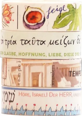 Produktbild von Washi Tapes Set Bibel, 4 Rollen