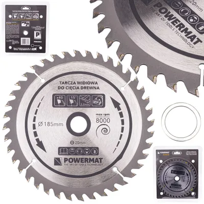 Image de POWERMAT TDD-185x20x40Z Lame de scie pour bois 185x20mm 40Z