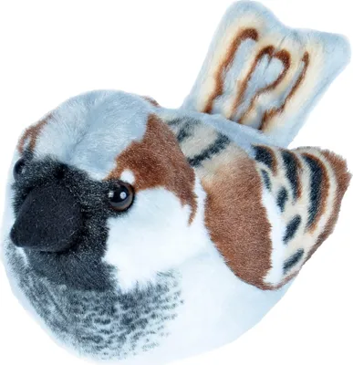 Image de Oiseau en peluche Moineau sonore - 15 cm